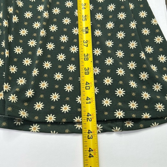 LuLaRoe Maxi Skirt Women's XL Green + White Floral Foldover waist Stretch - Picture 5 of 7